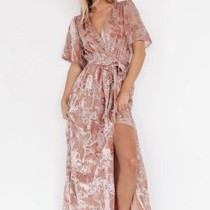 Velvet maxi dress (can be worn for maternity)